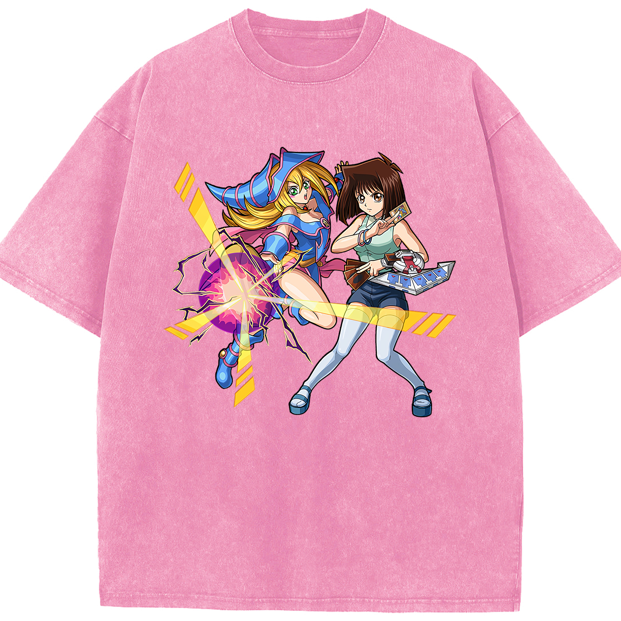 （画像用） 遊☆戯☆王 Yu-Gi-Oh! 綿100% ヴィンテージ風 半袖Tシャツ（フロントプリント）